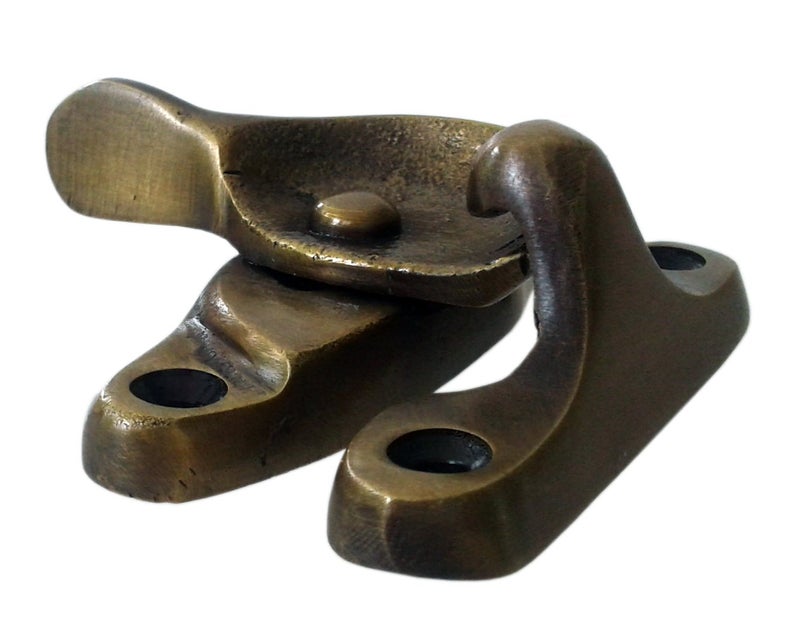 Nesha Design Components Heavy Forged Brass Traditional Window Sash Lock - Image 1